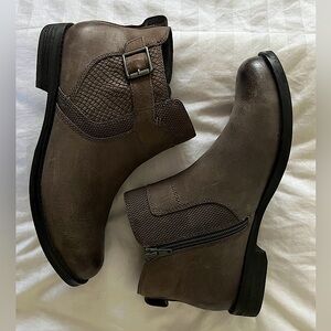 Like New Abeo Booties w/ Snakeskin Detail